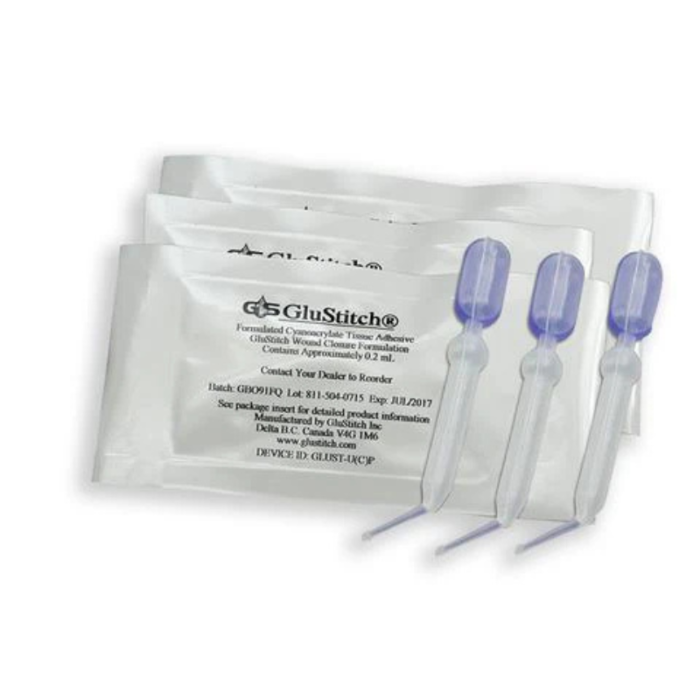 Skin Adhesive, Glutitch Single Dose 0.2ml Clear, 12/Bx # 201 (GLUST-U-C-P)